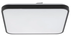 Czarny płaski kwadratowy plafon łazienkowy Nowodvorski 10986 Agnes Square LED 32W 4000K IP44 43,5cm