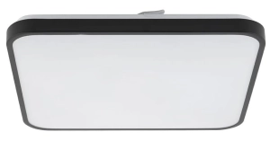 Czarny płaski kwadratowy plafon łazienkowy Nowodvorski 10985 Agnes Square LED 32W 3000K IP44 43,5cm
