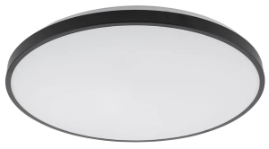 Czarno biały okrągły płaski plafon łazienkowy Nowodvorski 10973 Agnes Round LED 32W 3000K IP44 49cm