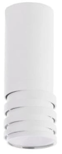 Biała lampa sufitowa tuba spot z dekoracyjnym zakończeniem Azzardo AZ3125 Locus GU10 6cm x 16,7cm