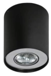 Czarno aluminiowa lampa sufitowa tuba walec spot Azzardo AZ0607 Neos GU10 10,2cm x 12cm