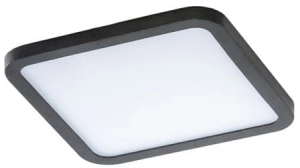 Czarna kwadratowa zaoblona lampa podtynkowa Azzardo AZ2836 Slim LED 12W 1000LM 3000K CRI90 14,5cm