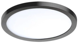 Czarna okrągła lampa podtynkowa Azzardo AZ2843 Slim LED 12W 1000LM 4000K IP44 CRI90 14,5cm