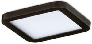 Czarna kwadratowa zaoblona podtynkowa płaska lampa Azzardo AZ2833 Slim LED 6W 3000K CRI90 IP44 8,5cm