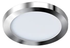 Chromowana wodoszczelna okrągła płaska lampa podtynkowa Azzardo AZ2862 Slim LED 6W 4000K CRI90 IP44 8,5cm