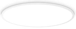 Duża biała lampa sufitowa do łazienki okrągła Ideal Lux 306681 Fly slim pl d90 3000K LED 65W 90cm