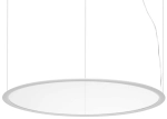 Biała okrągła lampa wisząca na linkach z przezroczystym akrylowym kloszem Ideal Lux 328003 Orbit sp d93 LED 61W 3000K 93cm