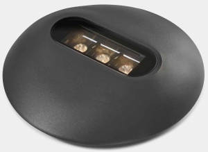 Szara okrągła płaska lampa zewnętrzna sufitowa Leds C4 AL11-P6V9S2OUZ5 Soul LED 7,7W 2700K CRI90 19,5cm