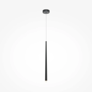 Czarna lampa wisząca nad stół smukły walec Maytoni MOD132PL-L6BK Cascade LED 6W 3000K 3,5cm