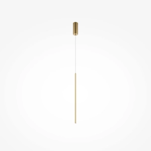 Pionowa smukła mosiężna lampa wisząca walec Maytoni MOD246PL-L12BSK Halo LED 11W 3000K 1,7cm
