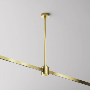 Mosiężny uchwyt z miejscem na kabel zasilający do szynoprzewodów magnetycznych Flarity Maytoni TRA158C-IPC1-BS H34,6cm