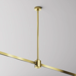 Mosiężny uchwyt z miejscem na kabel zasilający do szynoprzewodów magnetycznych Flarity Maytoni TRA158C-IPCL1-BS H40,6cm