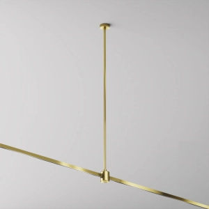 Mosiężny uchwyt z zasilaniem do szynoprzewodów magnetycznych Flarity Maytoni TRA159C-IPC1-BS H74,5cm