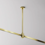 Mosiężny uchwyt z zasilaniem do szynoprzewodów magnetycznych Flarity Maytoni TRA158C-B1-BS H34,6cm