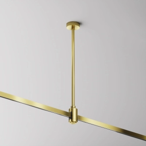 Mosiężny uchwyt z zasilaniem do szynoprzewodów magnetycznych Flarity Maytoni TRA158C-B1-BS H34,6cm