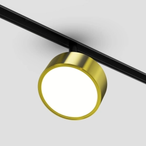 Złoty reflektor na czarny szynoprzewód magnetyczny Exility Maytoni TR040-2-18W3K-BBS Rado LED 18W 3000K 120stopni