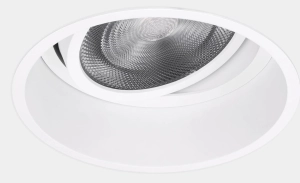 Biała okrągła lampa podtynkowa Leds C4 BH14-27X9F2OS14 Nit LED 30,9W 4000K CRI92 64stopnie 17cm