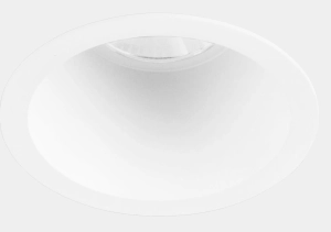 Biała okrągła ściemnialna lampa podtynkowa Leds C4 AG13-P7W9F1TS14 Play LED 8,5W 3000K CRI92 49stopni IP20 9cm