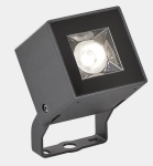 Szara kwadratowa zewnętrzna lampa stojąca Leds C4 AN11-P5W8F1BBZ5 Cube LED 5W 3000K IP66 54stopnie