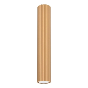 Złota lampa sufitowa tuba spot karbowana Sollux Lighting SL.1552 Karbon GU10 40cm x 6,5cm