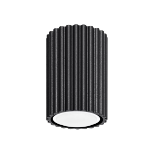 Czarna lampa sufitowa tuba spot karbowana Sollux Lighting SL.1568 Karbon GU10 10cm x 6,5cm