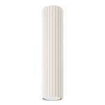 Beżowa lampa sufitowa tuba spot karbowana Sollux Lighting SL.1589 Karbon GU10 30cm x 6,5cm