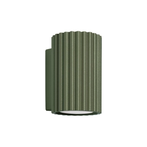 Oliwkowy karbowany kinkiet walec Sollux Lighting SL.1656 Karbon GU10 10cm