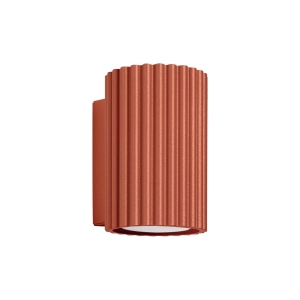 Ochra czerwona karbowany kinkiet walec Sollux Lighting SL.1654 GU10 10cm