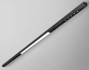 Czarna podłużna lampa sufitowa AQForm 40287-M930-W3-00-12 Mixline LED 24,5W 3000K 188cm 54stopnie On-Off
