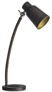Brązowa lampa biurkowa Leds C4 10-4755-CI-23 Funk E27 51,3cm
