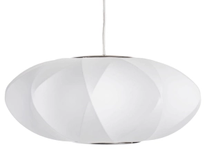 Biała okrągła lampa wisząca Step Into Design ST-2334-40 Silk X-Shape E27 40cm