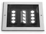 Zewnętrzna kwadratowa lampa wpuszczana z regulowanymi modułami świetlnymi Ideal Lux 325712 Taurus pt d21 accent square LED 20W 3000K