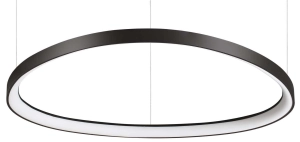 Czarna owalna lampa wisząca mocowana na linkach Ideal Lux 304724 Gemini sp d081 dali/push LED 55W 3000K 81cm