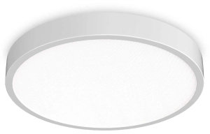 Biała okrągła lampa sufitowa do łazienki plafon Ideal Lux 327693 Ray pl d60 LED 44W 3000-4000K 60cm