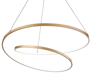 Lampa wisząca spirala szczotkowany mosiądz Ideal Lux 304595 Oz sp d80 dali LED 55W 3000K