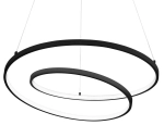 Czarna spiralna lampa wisząca na linkach Ideal Lux 304557 Oz sp d60 dali LED 48W 3000K