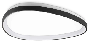 Owalna lampa sufitowa plafon z czarną obręczą Ideal Lux 328959 Gemini pl d061 dali/push LED 27W 3000K 61cm