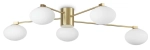 Lampa sufitowa czteroramienna satynowy mosiądz ze szklanymi kloszami Ideal Lux 288277 Hermes pl5 d90 5xG9