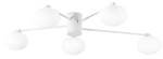 Biała lampa sufitowa czteroramienna ze szklanymi kloszami Ideal Lux 316680 Hermes pl5 d90 5xG9