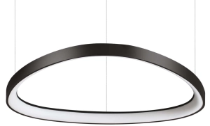 Owalna lampa wisząca na linkach czarna obręcz Ideal Lux 247267 Gemini sp d061 on-off LED 48W 3000K 61cm