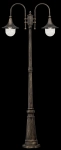 Czarna zewnętrzna lampa stojąca włoska latarnia ogrodowa Ideal Lux 024097 Cima 2xE27 IP43 216cm