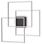Lampa sufitowa czarna trzy kwadratowe ramki Ideal Lux 270678 Frame pl quadrato LED 35W 3000K