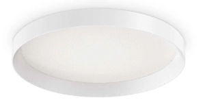 Mały biały plafon łazienkowy aluminiowy lampa sufitowa Ideal Lux 270289 Fly pl d35 4000K LED 18W 35cm