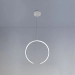 Biała lampa wisząca rozcięta obręcz 45cm Vivida International 0074.30 Olympic LED 24W 3000K