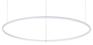 Biała lampa wisząca obręcz na stalowych linkach Ideal Lux 258768 Hulahoop sp d081 LED 41W 3000K 81.5cm
