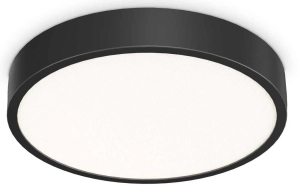 Lampa sufitowa okrągła z czarną obręczą plafon łazienkowy Ideal Lux 327600 Ray pl d40 LED 26W 3000-4000K 40cm