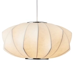 Biała okrągła lampa wisząca Step Into Design ST-2331-45 Silk V-Shape E27 45cm