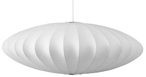 Biała okrągła lampa wisząca Step Into Design ST-2328-50 Silk Flat E27 50cm