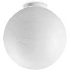 Biała lampa sufitowa kula z powłoką imitującą papier Ideal Lux 317120 Carta pl1 d40 E27 40cm