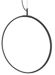 Czarna lampa wisząca smukły okrąg na lince Ideal Lux 291345 Circus sp d44 LED 29W 3000K 44.5cm